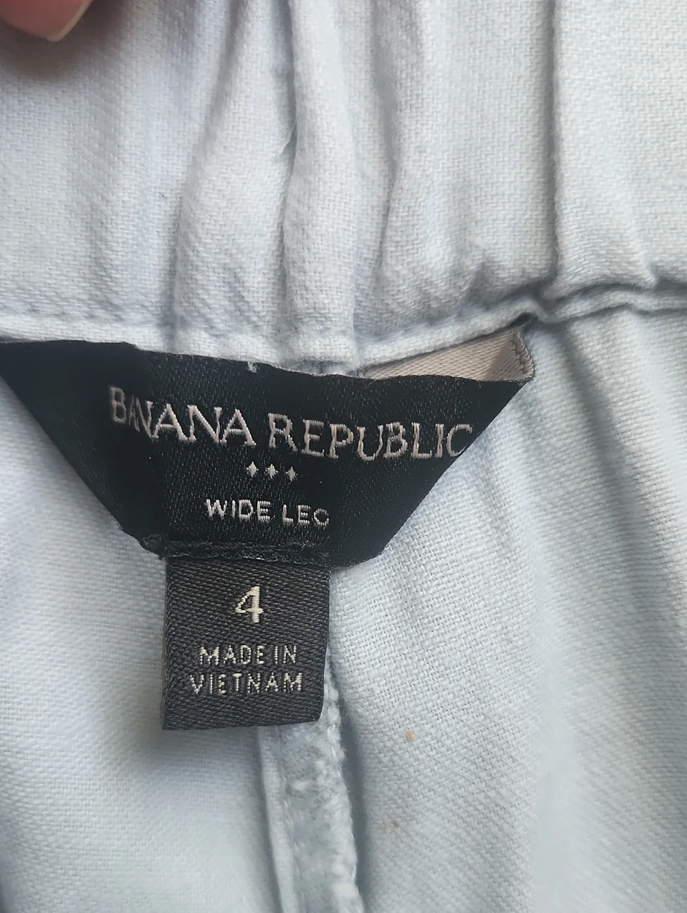 Banana Republic Light Blue Wide Leg Trousers Linen/Cotton Blend Size 4